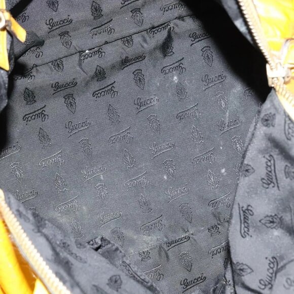 GUCCI Tote Bag Enamel Yellow Gold 197019 Auth bs28709 - Picture 10 of 16